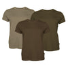 3-pack T-shirt Dam Pinewood Green/H.Brown/Khaki