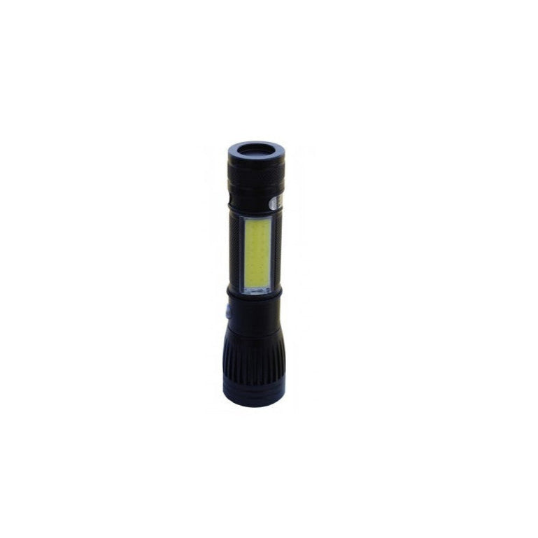 Ficklampa COB Zoom Laddbar