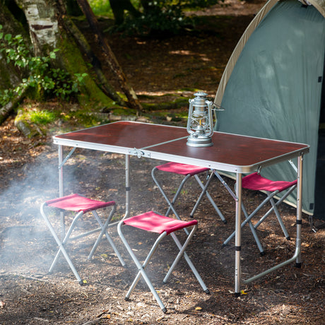 Campingbord med 4 pallar