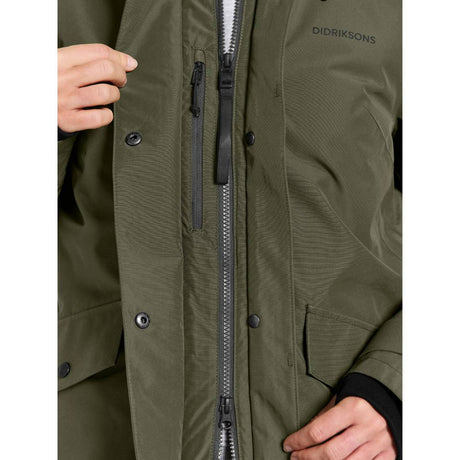 Erika Parka 3 Deep Green Zipper